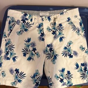Denim $ Flower Mens Shorts